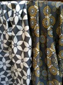 Eyes of the World Grey-Yellow cotton sateen (width 279 cm) 