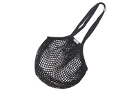 Black Granny/String Bag with long handle (901302)