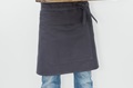 Short Catering Apron - anthracite canvas (922017) 