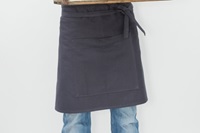 Short Catering Apron - anthracite canvas (922017)