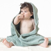 Baby towel with hood - Mineral Green (981145)-2