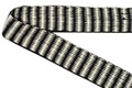 Natural-Black ribbon zigzag - 25 mm (006225) 