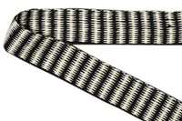 Natural-Black ribbon zigzag - 25 mm (006225)