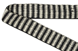 Picture of Natural-Black ribbon zigzag - 25 mm (006225)