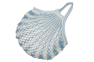 Picture of Aqua-White (bicolor) Granny/String Bag (901550)