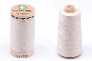 Organic Cotton Thread Tex 105 - Natural - 3000 Meter Cone